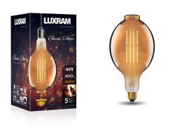 703415043  Classic Deco LED Bulged Tubular BT180 H Filament E27 4W 1800K 300lm